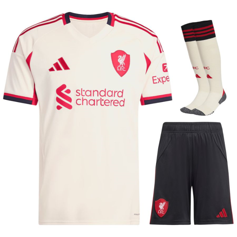 Liverpool 2025/26 Kit Trasferta Bambini – Divisa Ufficiale Completa